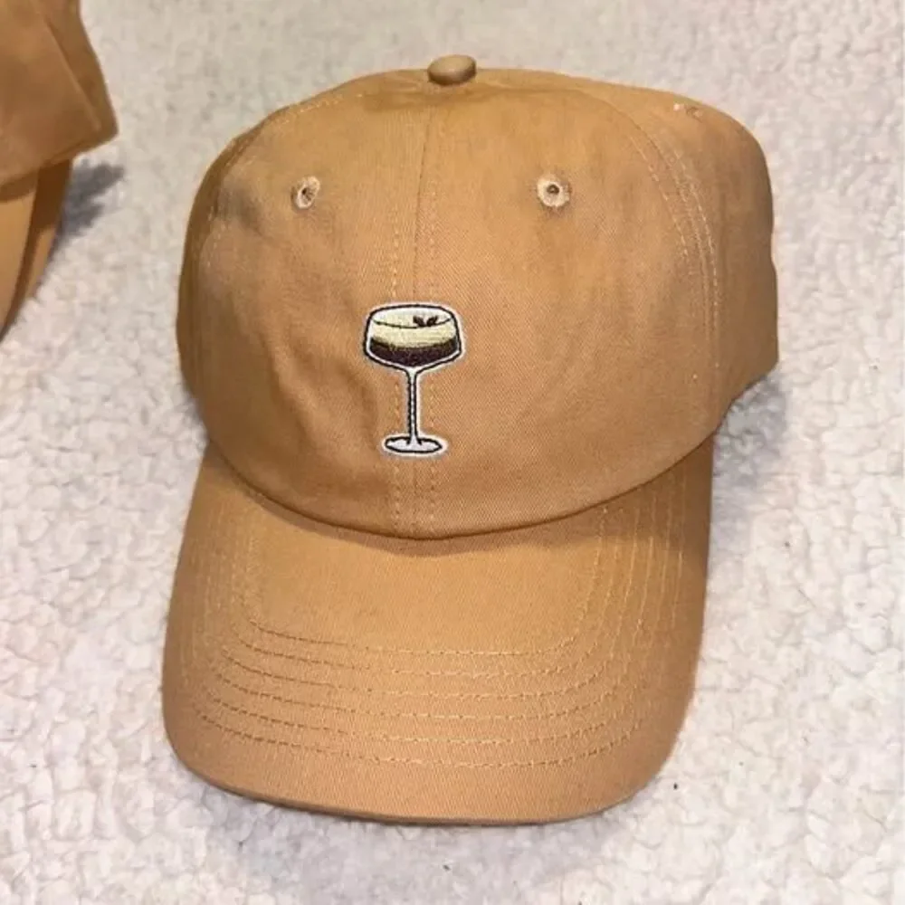 Official Absolut x Kahlúa Espresso Martini Embroidered Dad Hat - Khaki / Gold